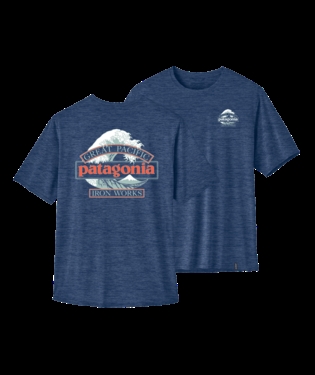 Patagonia mens Cap Cool Daily Shirt Great Waves - Clement Blue - Light Clement Blue X-Dye